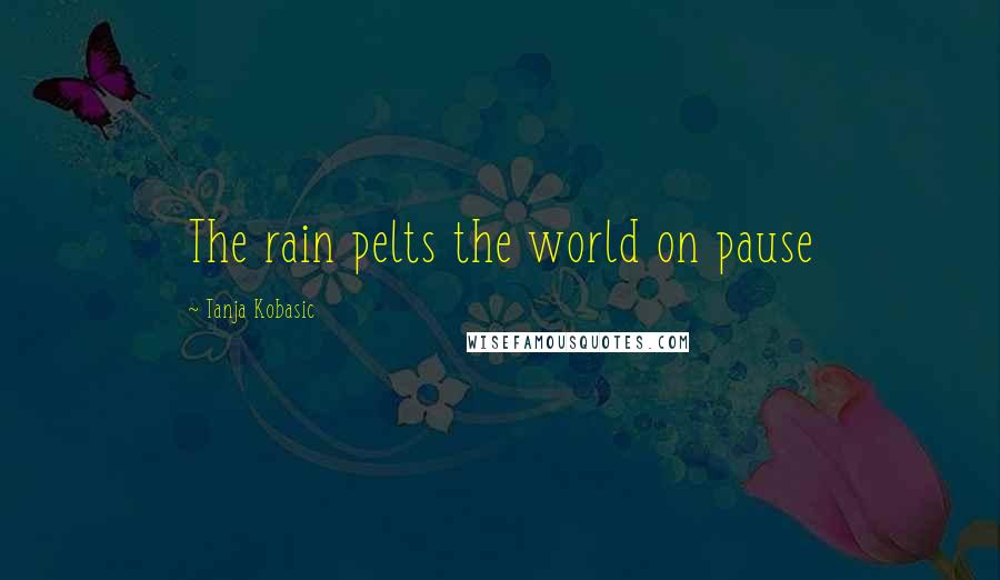 Tanja Kobasic quotes: The rain pelts the world on pause