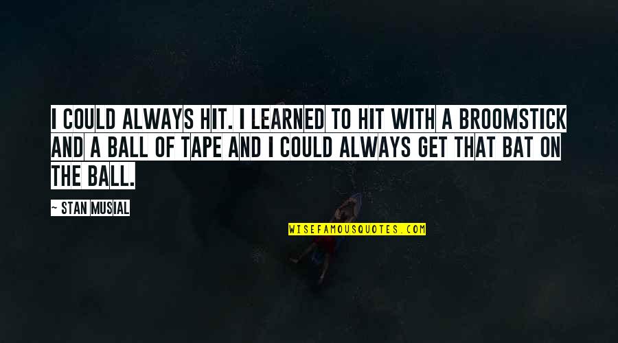 Tanning Sayings And Quotes By Stan Musial: I could always hit. I learned to hit
