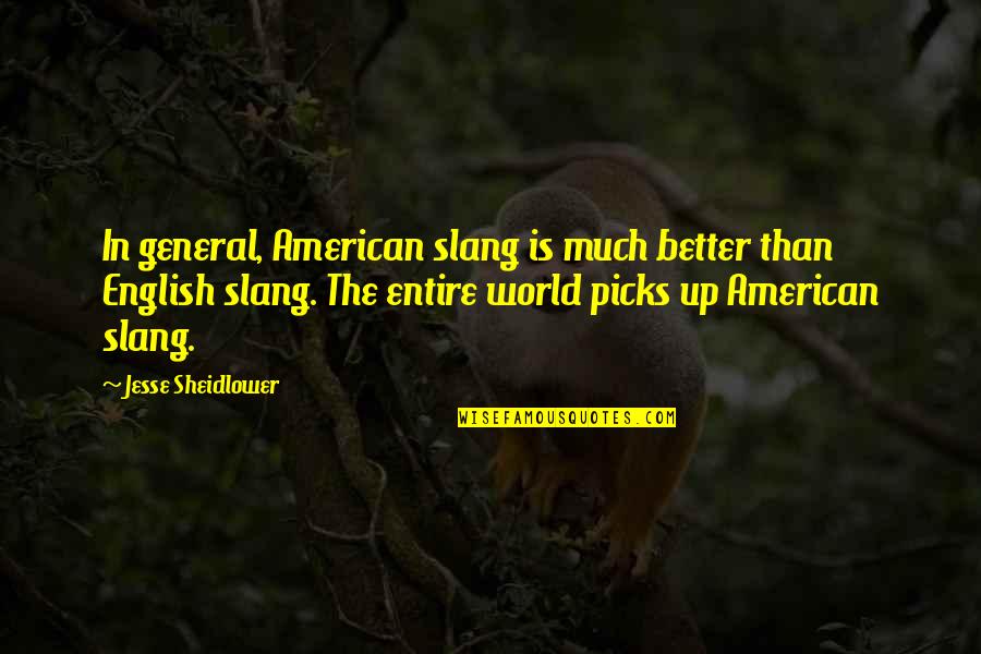 Tanzania Quotes By Jesse Sheidlower: In general, American slang is much better than