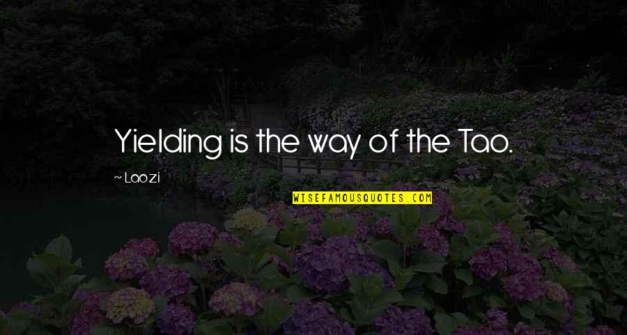 Tao Quotes By Laozi: Yielding is the way of the Tao.