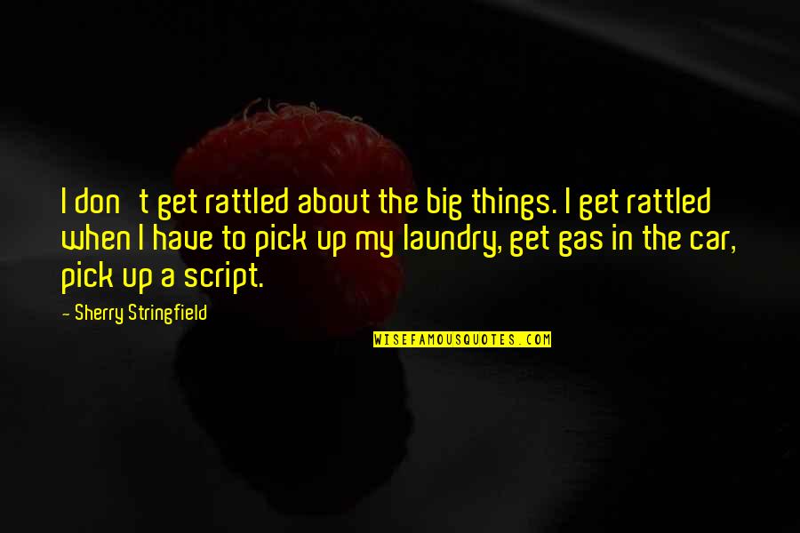 Tao Yuanming Quotes By Sherry Stringfield: I don't get rattled about the big things. Tao Yuanming Quotes By Sherry Stringfield: I don't get rattled about the big things.