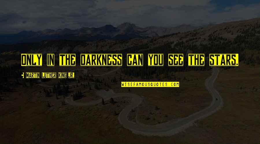 Tapang Tapangan Quotes By Martin Luther King Jr.: Only in the darkness can you see the