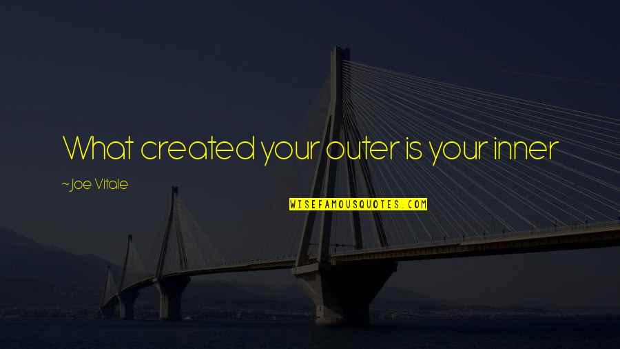Tapar En Quotes By Joe Vitale: What created your outer is your inner Tapar En Quotes By Joe Vitale: What created your outer is your inner