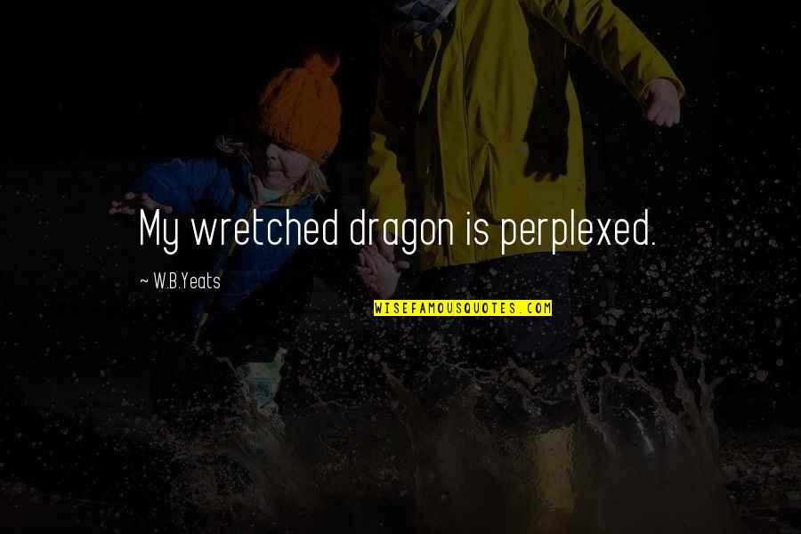 Tapatio Hot Quotes By W.B.Yeats: My wretched dragon is perplexed. Tapatio Hot Quotes By W.B.Yeats: My wretched dragon is perplexed.