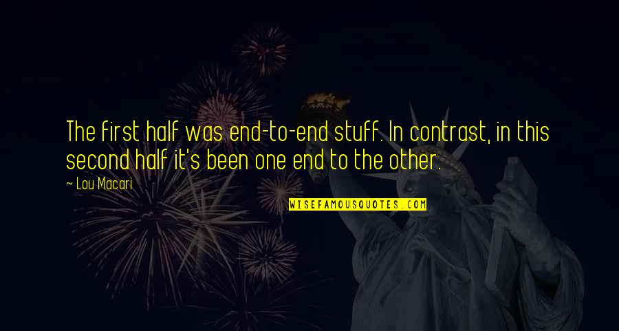 Tapestry Stock Quotes By Lou Macari: The first half was end-to-end stuff. In contrast,