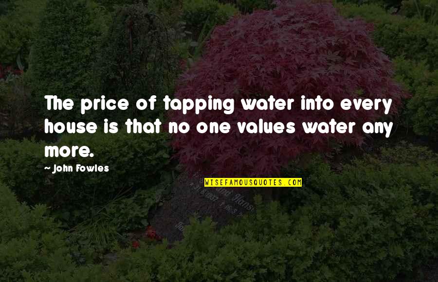 Tapping Quotes By John Fowles: The price of tapping water into every house