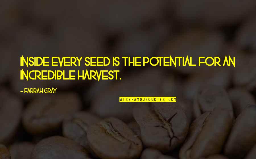Tarantina Mrs Maisel Quotes By Farrah Gray: Inside every seed is the potential for an