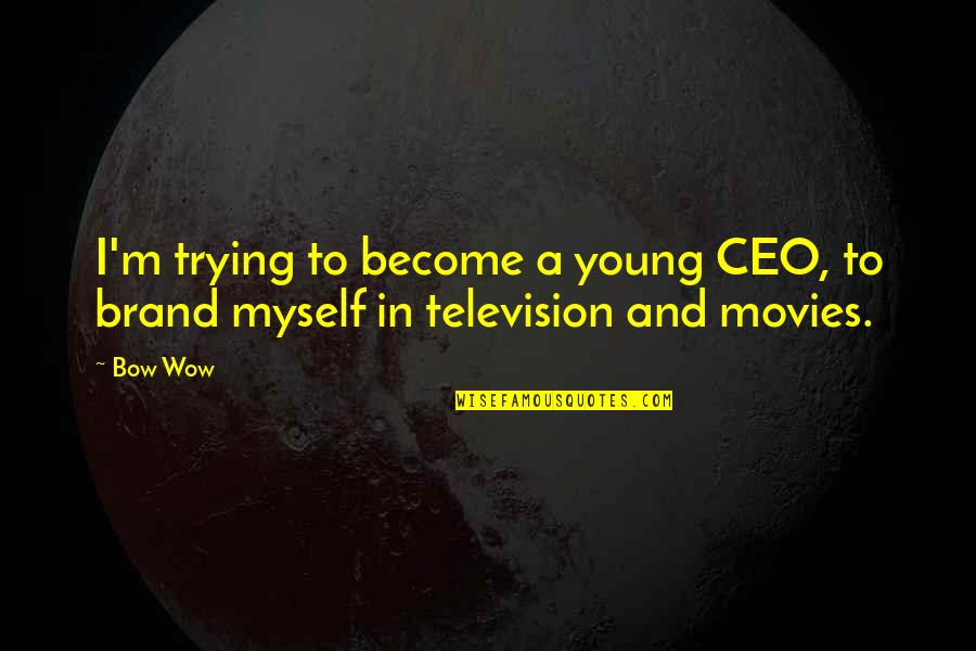 Tardy Quotes By Bow Wow: I'm trying to become a young CEO, to