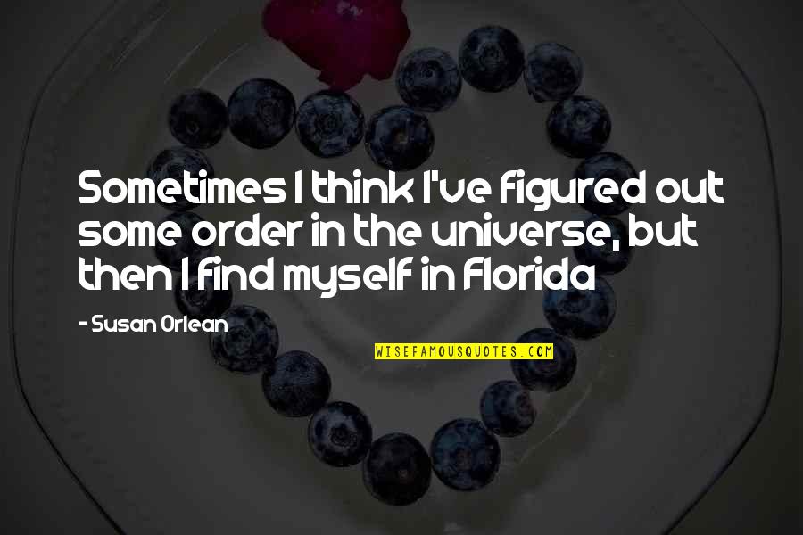 Tareekh Ibne Quotes By Susan Orlean: Sometimes I think I've figured out some order Tareekh Ibne Quotes By Susan Orlean: Sometimes I think I've figured out some order