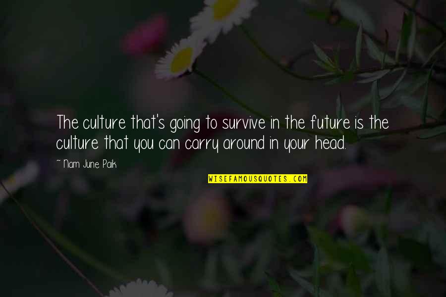 Tarihe Adini Quotes By Nam June Paik: The culture that's going to survive in the Tarihe Adini Quotes By Nam June Paik: The culture that's going to survive in the