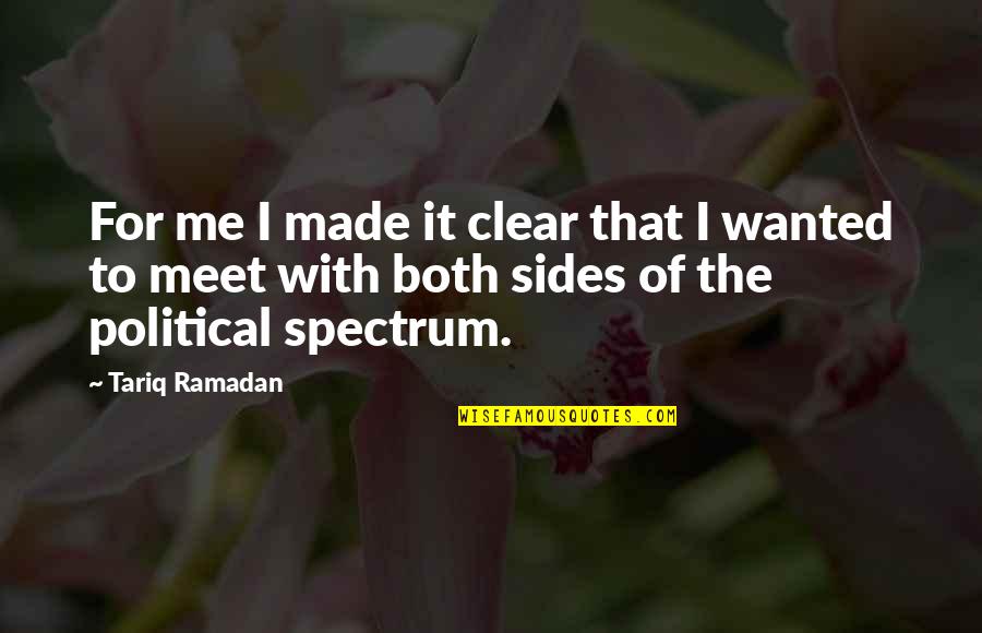 Tariq Quotes By Tariq Ramadan: For me I made it clear that I