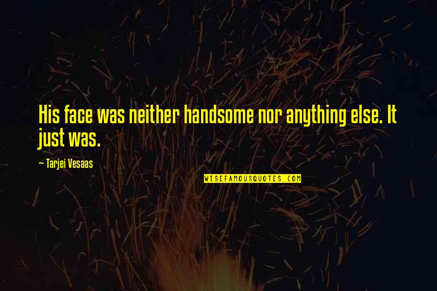 Tarjei B Quotes By Tarjei Vesaas: His face was neither handsome nor anything else. Tarjei B Quotes By Tarjei Vesaas: His face was neither handsome nor anything else.