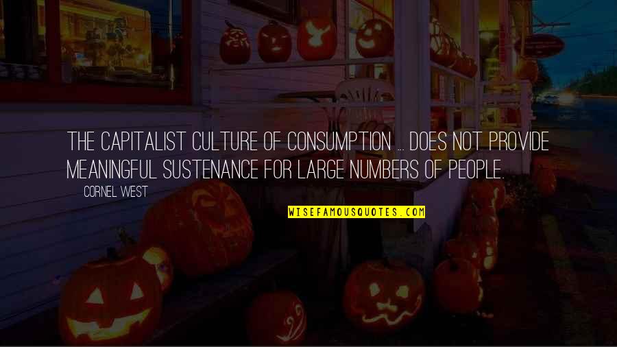 Tarnue Quotes By Cornel West: The capitalist culture of consumption ... does not