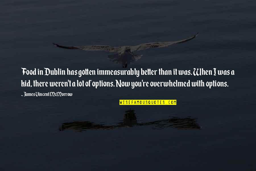 Tarrings Quotes By James Vincent McMorrow: Food in Dublin has gotten immeasurably better than