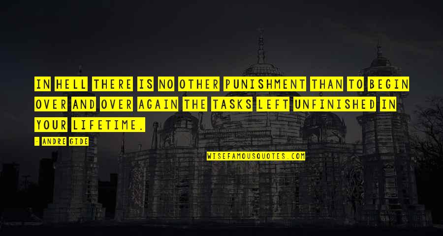 Tasks Quotes By Andre Gide: In hell there is no other punishment than