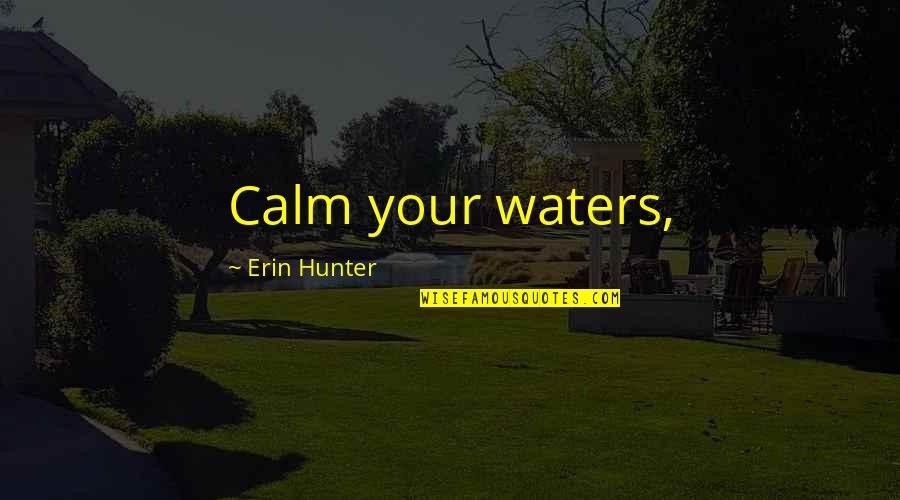 Tasmanian Devil Cartoon Quotes By Erin Hunter: Calm your waters,