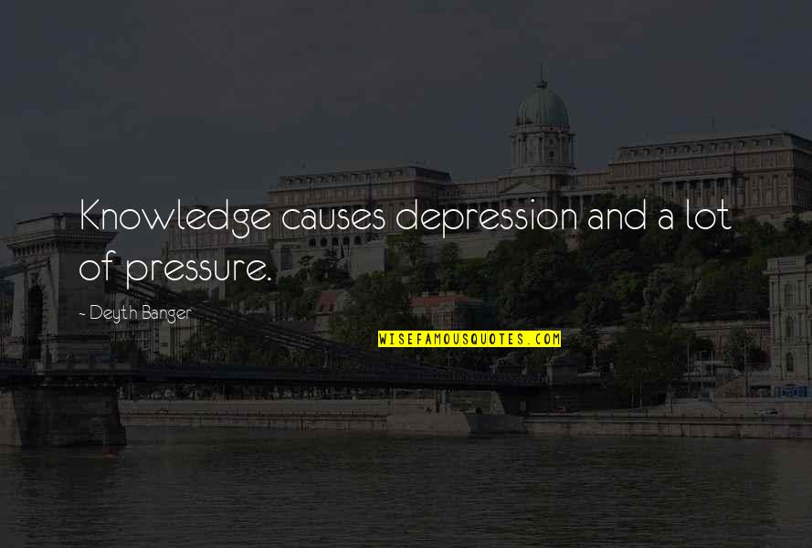 Tasso Azevedo Quotes By Deyth Banger: Knowledge causes depression and a lot of pressure.