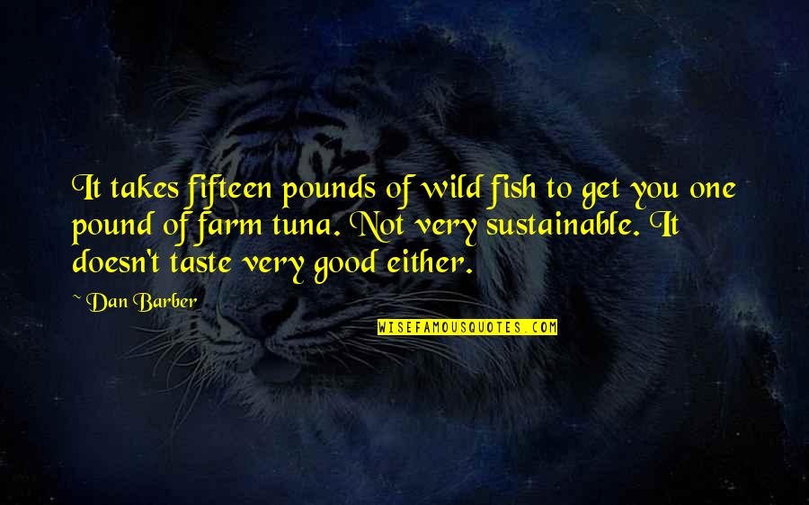 Taste So Good Quotes By Dan Barber: It takes fifteen pounds of wild fish to