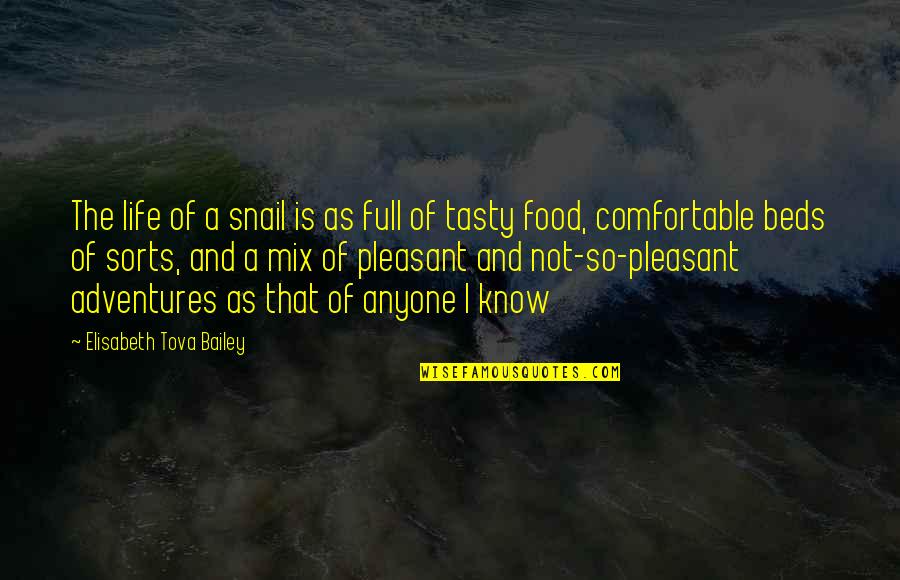 Tasty Quotes By Elisabeth Tova Bailey: The life of a snail is as full