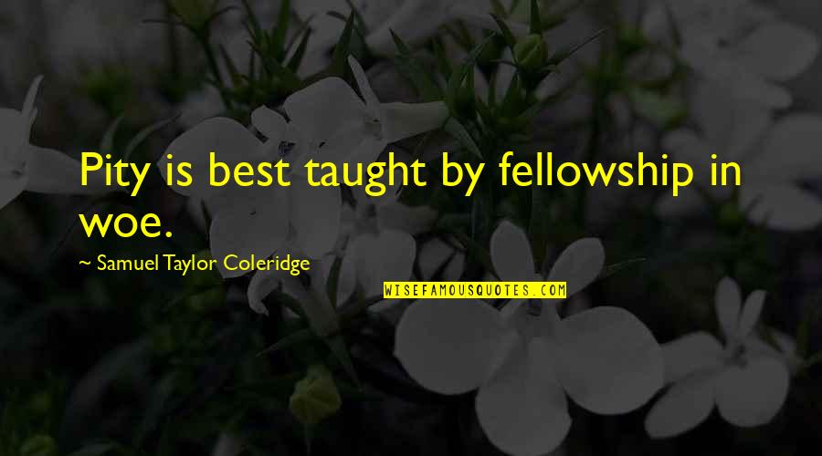 Taught By Quotes By Samuel Taylor Coleridge: Pity is best taught by fellowship in woe.