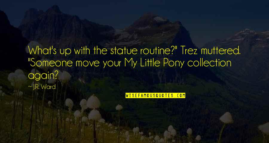 Taurel Cia Quotes By J.R. Ward: What's up with the statue routine?" Trez muttered. Taurel Cia Quotes By J.R. Ward: What's up with the statue routine?" Trez muttered.