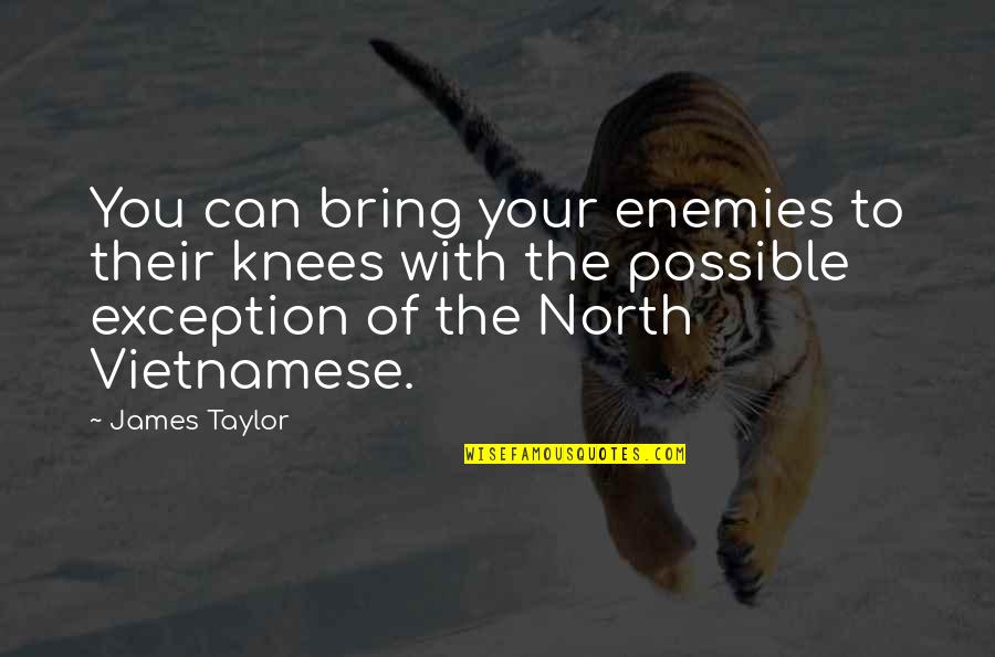 Taurus Strong Quotes By James Taylor: You can bring your enemies to their knees Taurus Strong Quotes By James Taylor: You can bring your enemies to their knees