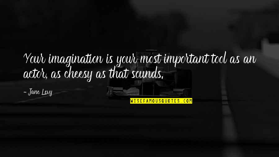 Tavian Quotes By Jane Levy: Your imagination is your most important tool as