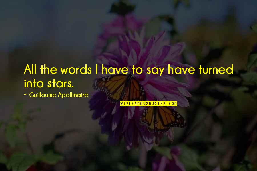 Taweel Quotes By Guillaume Apollinaire: All the words I have to say have