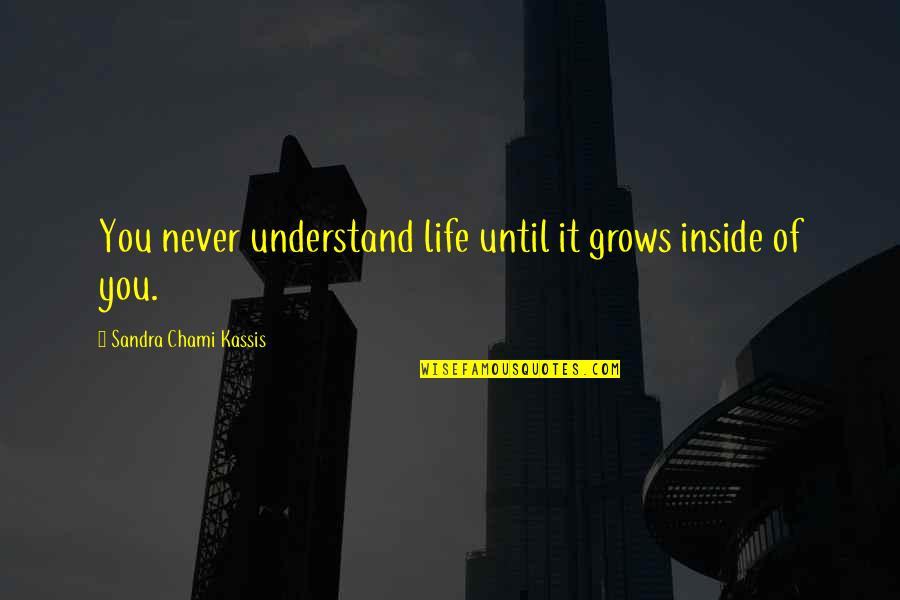 Tawilan Quotes By Sandra Chami Kassis: You never understand life until it grows inside