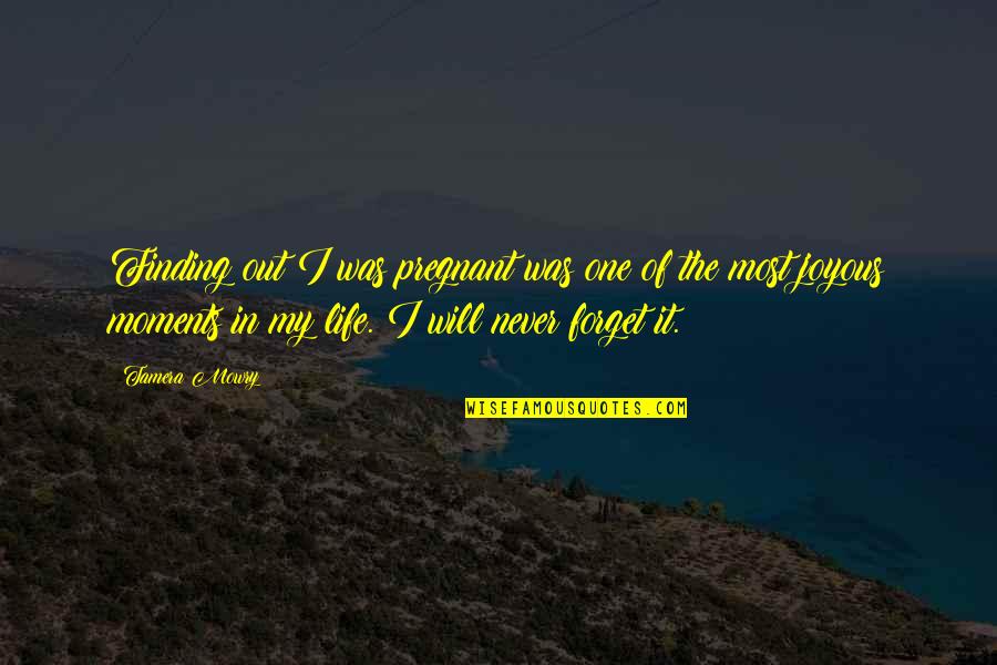 Tax Collector Quotes By Tamera Mowry: Finding out I was pregnant was one of