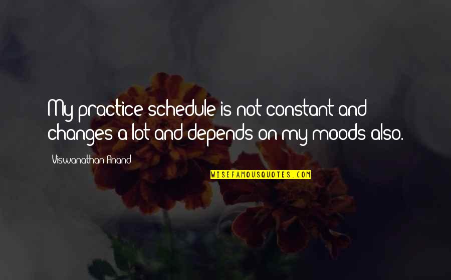 Taxas Alfandegarias Quotes By Viswanathan Anand: My practice schedule is not constant and changes
