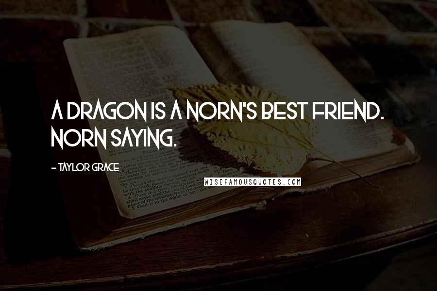 Taylor Grace quotes: A dragon is a norn's best friend. Norn saying.