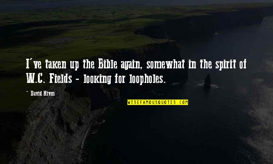 Taylor Swifts Quotes By David Niven: I've taken up the Bible again, somewhat in Taylor Swifts Quotes By David Niven: I've taken up the Bible again, somewhat in