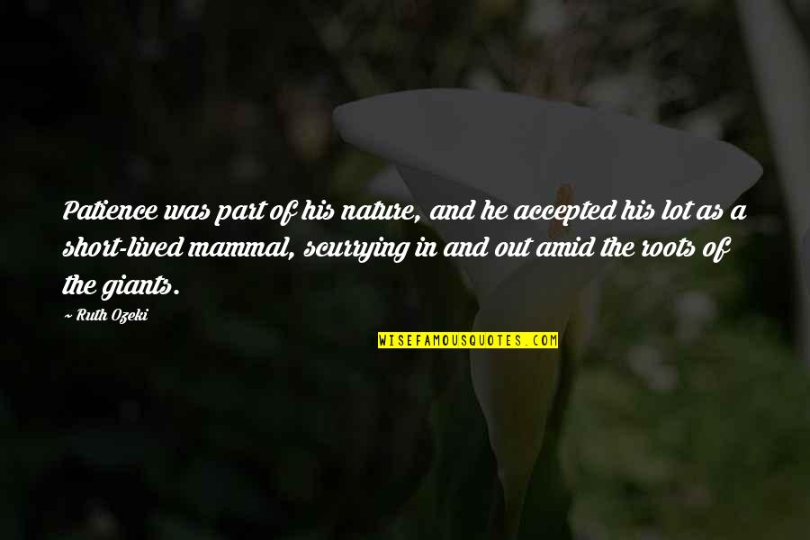 Tayo Nalang Ulit Quotes By Ruth Ozeki: Patience was part of his nature, and he Tayo Nalang Ulit Quotes By Ruth Ozeki: Patience was part of his nature, and he