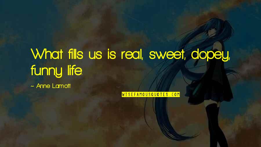 Tbid Big Quotes By Anne Lamott: What fills us is real, sweet, dopey, funny Tbid Big Quotes By Anne Lamott: What fills us is real, sweet, dopey, funny