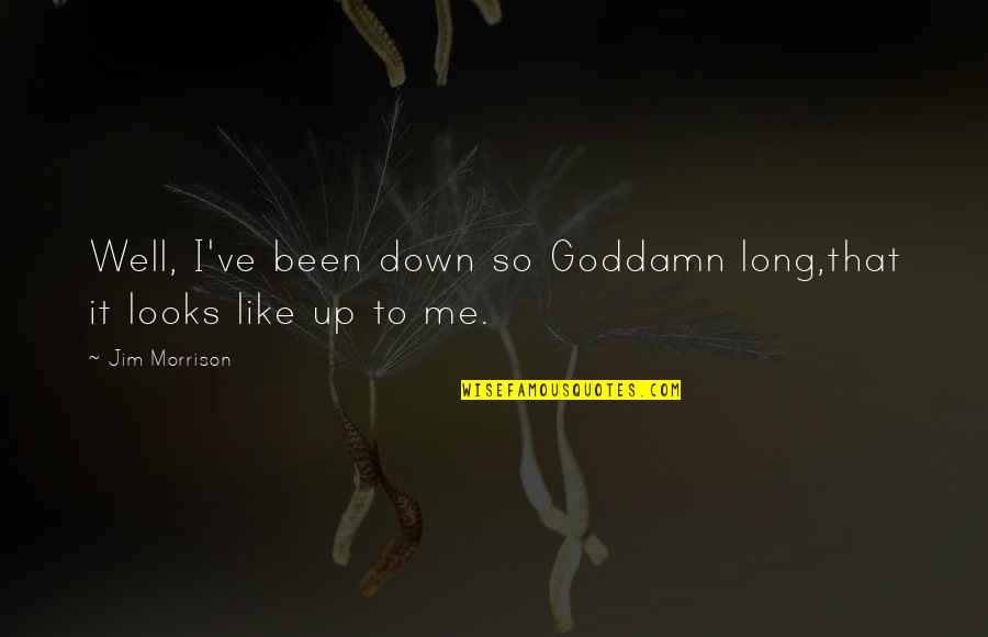 Tchavolo Swing Quotes By Jim Morrison: Well, I've been down so Goddamn long,that it
