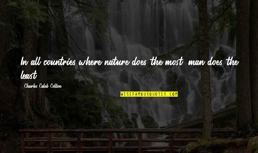 Tchernov Quotes By Charles Caleb Colton: In all countries where nature does the most,