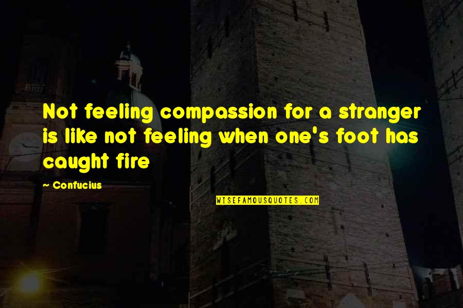 Tchus Quotes By Confucius: Not feeling compassion for a stranger is like Tchus Quotes By Confucius: Not feeling compassion for a stranger is like