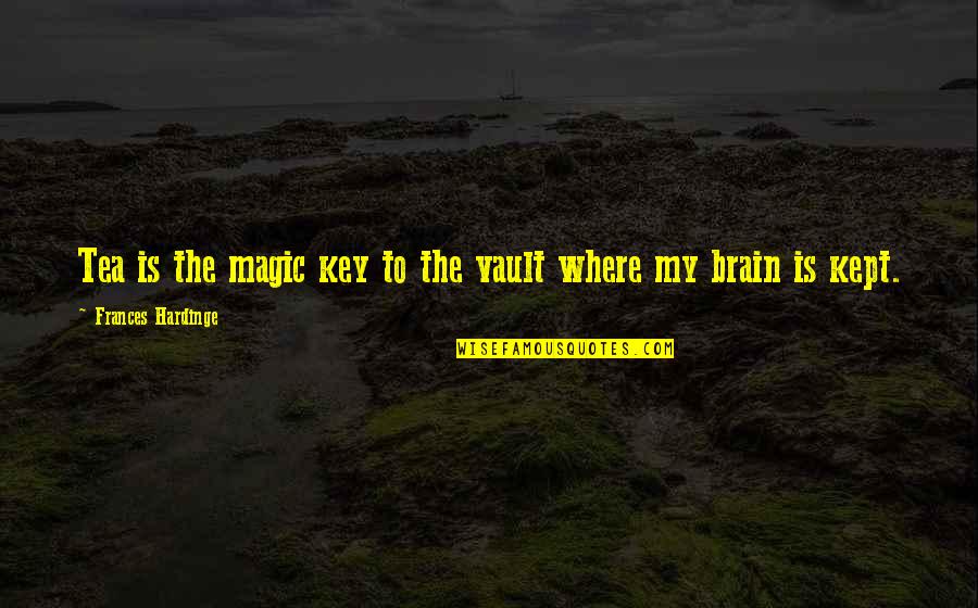 Tea Quotes Quotes By Frances Hardinge: Tea is the magic key to the vault
