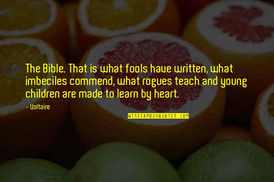 Teach Learn Quotes By Voltaire: The Bible. That is what fools have written,