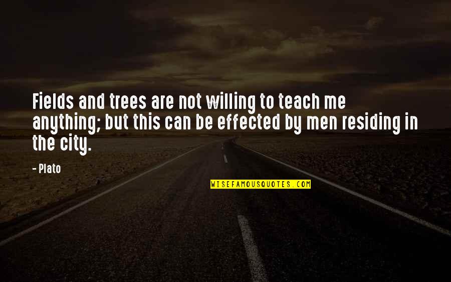 Teach Me Quotes By Plato: Fields and trees are not willing to teach