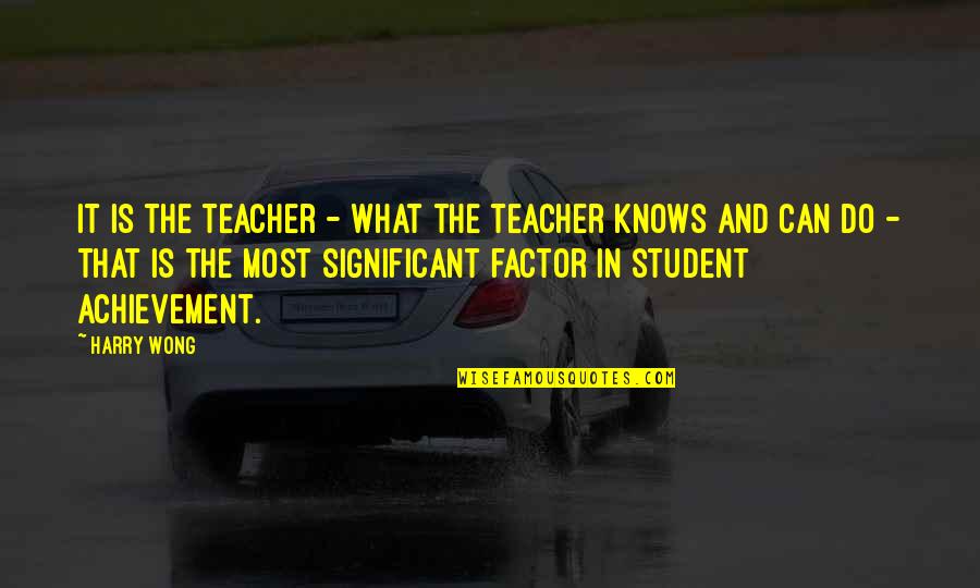 Teacher Learning Quotes By Harry Wong: It is the teacher - what the teacher Teacher Learning Quotes By Harry Wong: It is the teacher - what the teacher