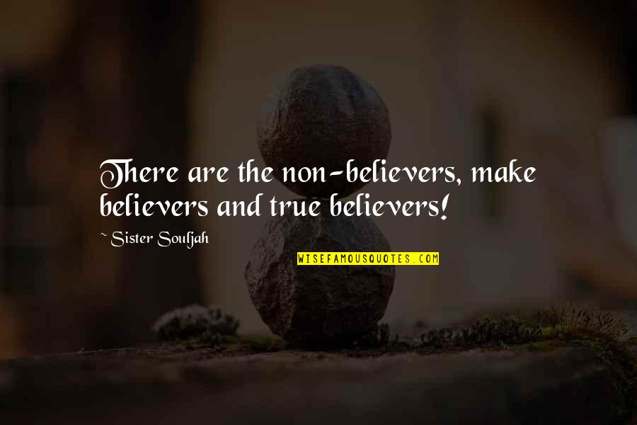 Teacher Professionalism Quotes By Sister Souljah: There are the non-believers, make believers and true