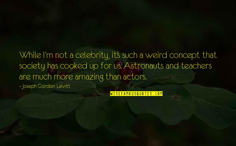 Teachers And Quotes By Joseph Gordon-Levitt: While I'm not a celebrity, it's such a