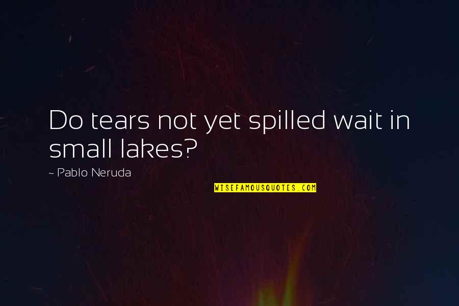 Teachers Not To Give Up Quotes By Pablo Neruda: Do tears not yet spilled wait in small