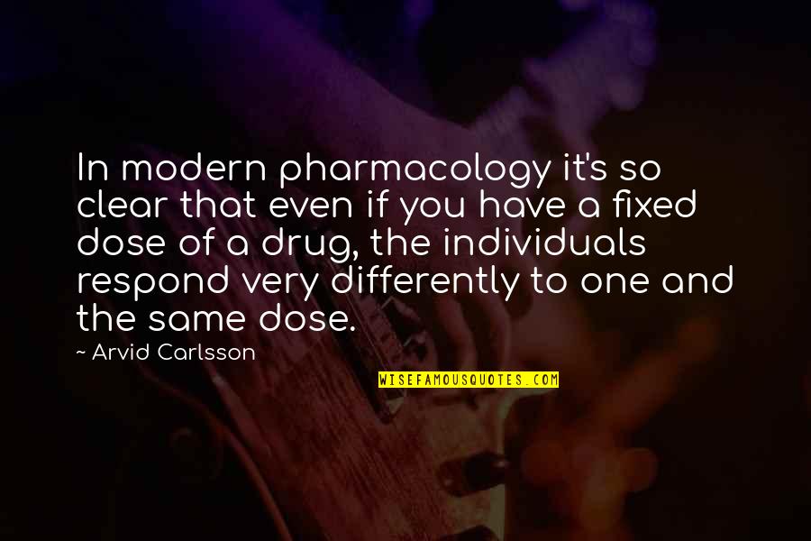 Teaching Science Quotes By Arvid Carlsson: In modern pharmacology it's so clear that even