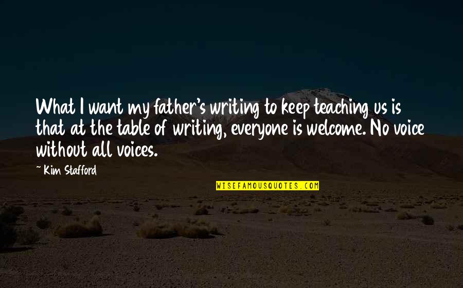 Teaching Writing Quotes By Kim Stafford: What I want my father's writing to keep