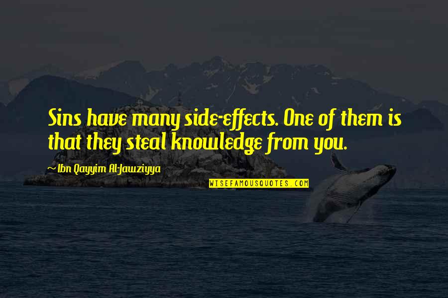 Teaglasses Quotes By Ibn Qayyim Al-Jawziyya: Sins have many side-effects. One of them is