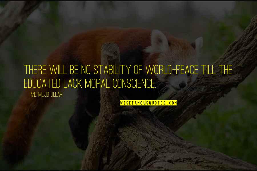 Teahen Home Quotes By Md. Mujib Ullah: There will be no stability of world-peace till