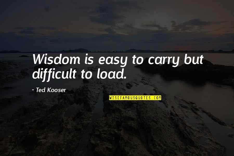 Team Achievement Quotes By Ted Kooser: Wisdom is easy to carry but difficult to Team Achievement Quotes By Ted Kooser: Wisdom is easy to carry but difficult to